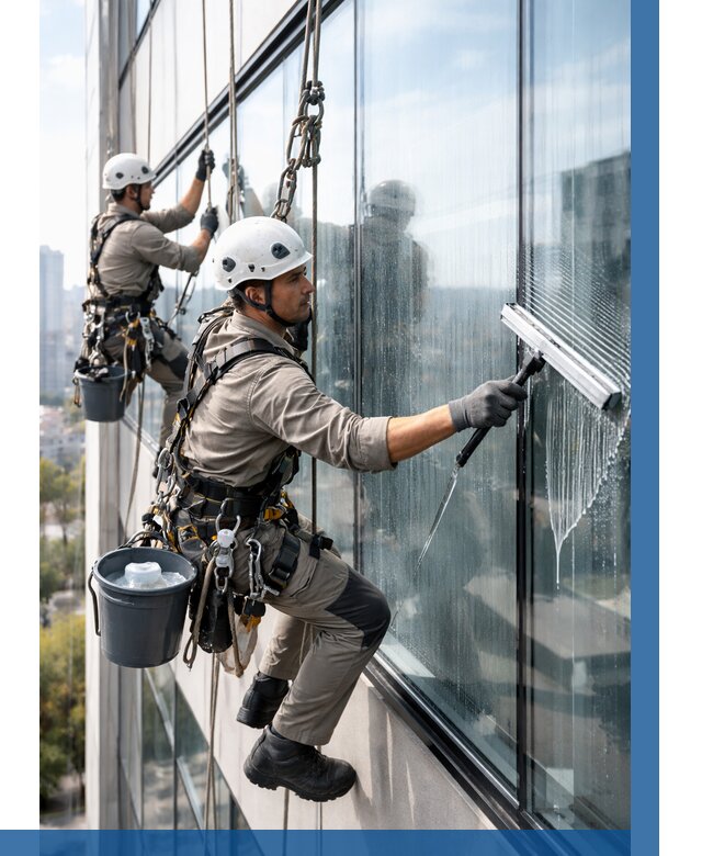 Мойка окон альпинистами в Видном от 4658 р. | ВЫСОТНИК-Вдн