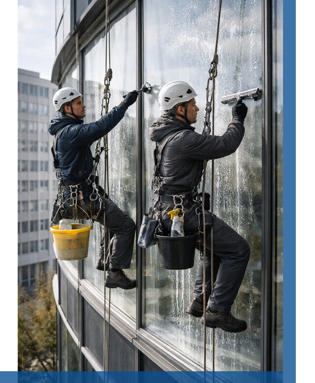 Мойка панорамных окон в Видном от 362 р. заказать у ВЫСОТНИК-Вдн