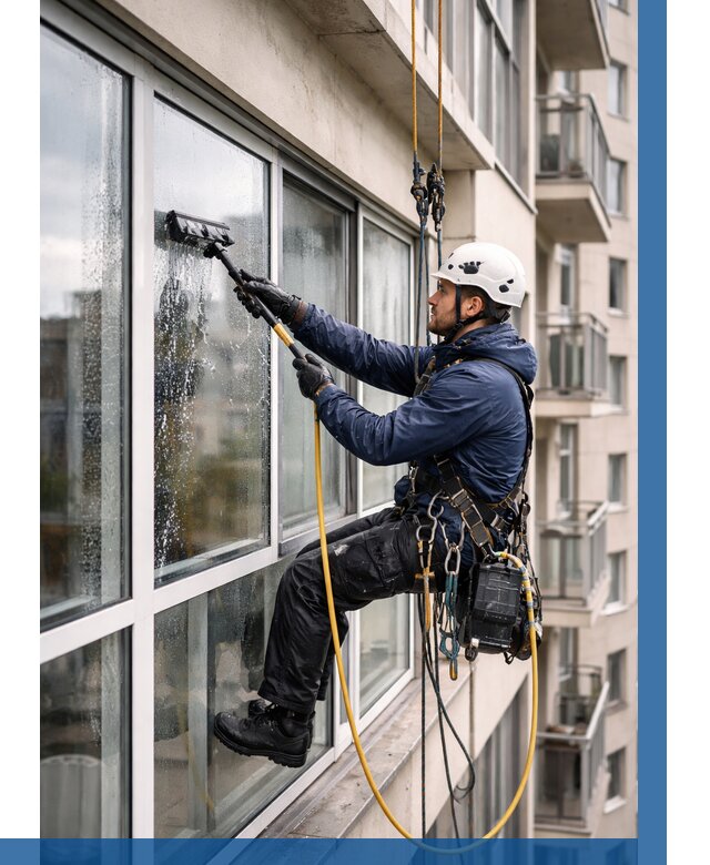 Мойка балконного остекления в Видном от 3623 р. | ВЫСОТНИК-Вдн