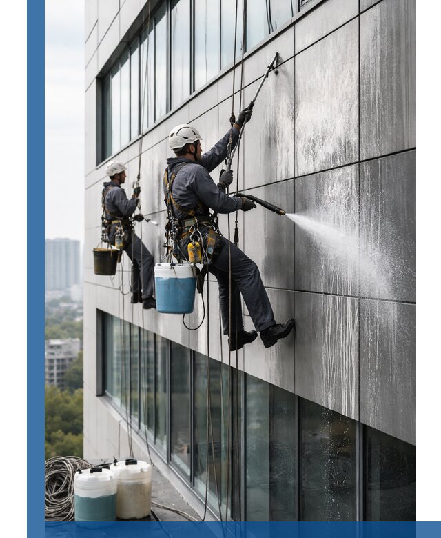 Профессиональная мойка вентилируемых фасадов в Видном