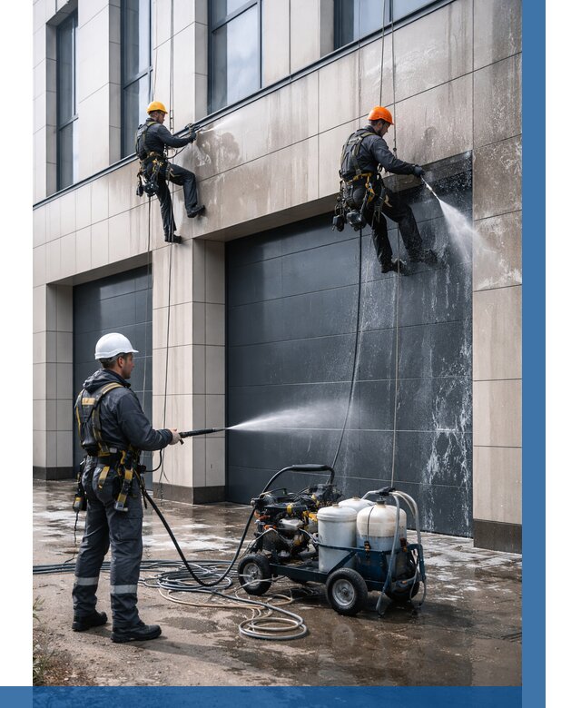 Послестроительная мойка фасада в Видном от 311 р. | ВЫСОТНИК-Вдн