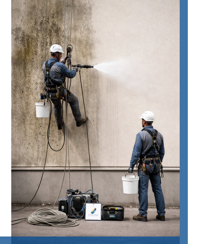 Очистка фасада от плесени в Видном от 311 р. | ВЫСОТНИК-Вдн