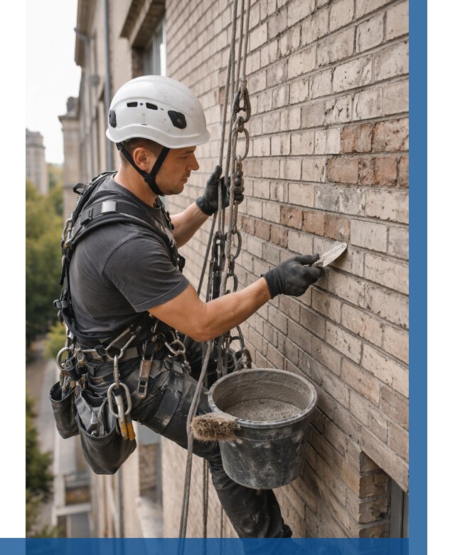 Ремонт кирпичной кладки фасада в Видном от 1863 р. | ВЫСОТНИК-Вдн