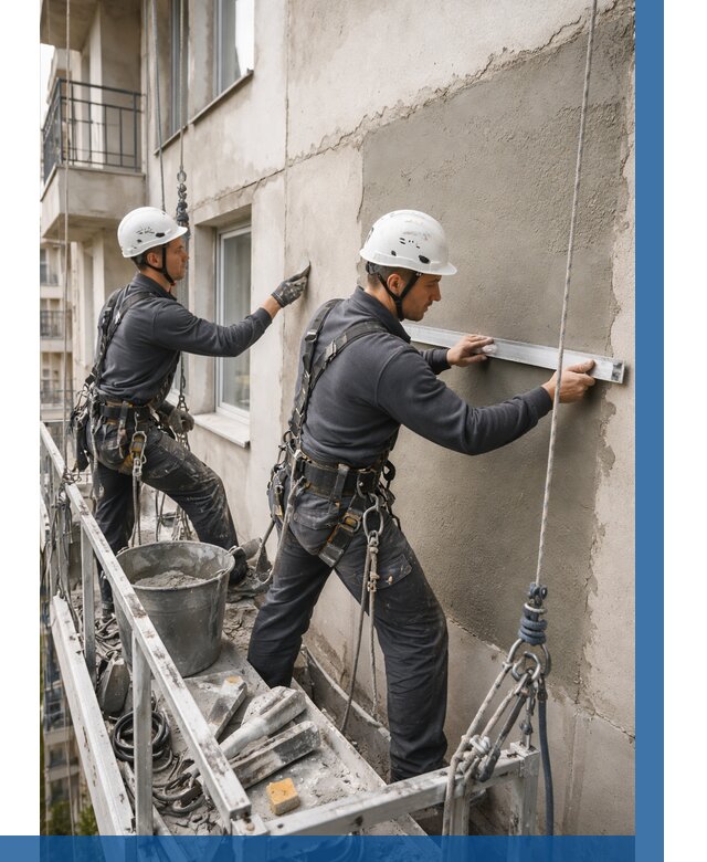 Штукатурка фасада на высоте в Видном от 932 р. | ВЫСОТНИК-Вдн