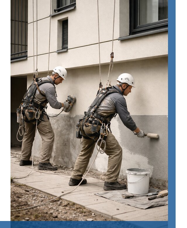 Окраска цоколя здания в Видном от 466 р. под ключ | ВЫСОТНИК-Вдн