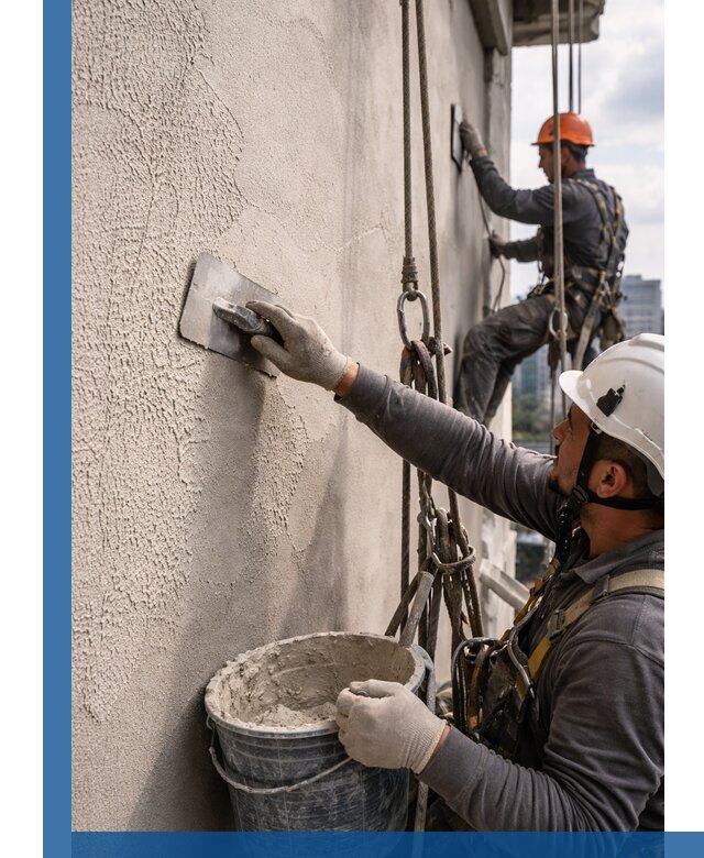 Декоративная штукатурка фасада с утеплением и защитой в Видном