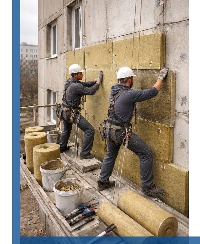 Утепление фасада минватой в Видном под ключ с гарантией