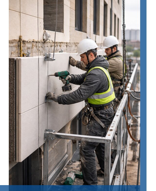 Монтаж фасадных термопанелей в Видном от 1553 р. | ВЫСОТНИК-Вдн