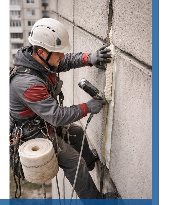 Утепление межпанельных швов в Видном от 725 р. | ВЫСОТНИК-Вдн