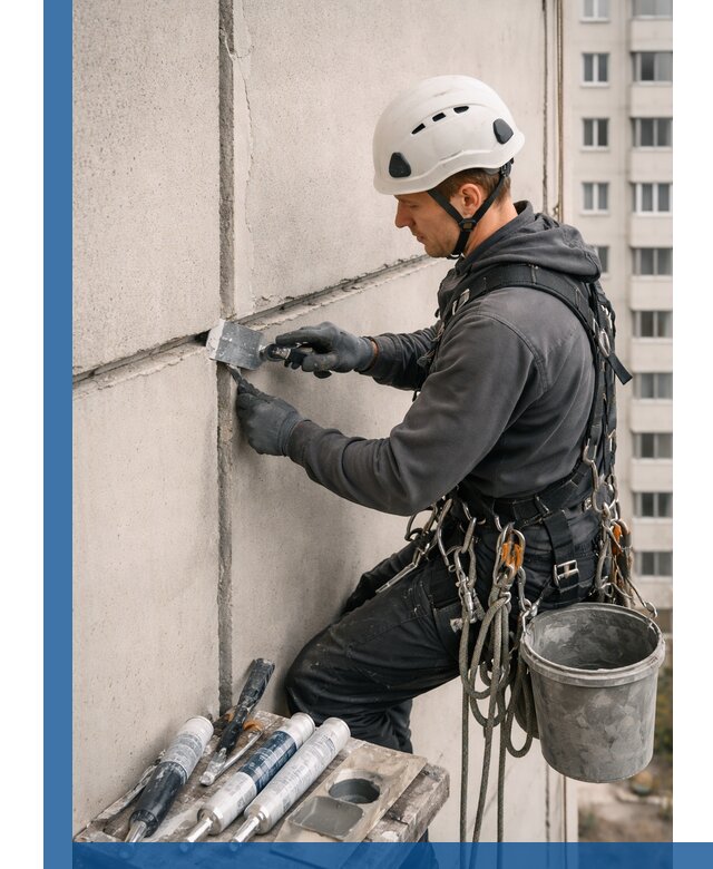 Ремонт межпанельных швов в Видном герметизация и восстановление