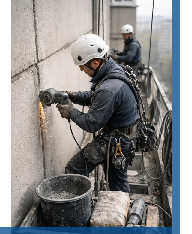 Штробление межпанельных швов в Видном от 1242 р. | ВЫСОТНИК-Вдн