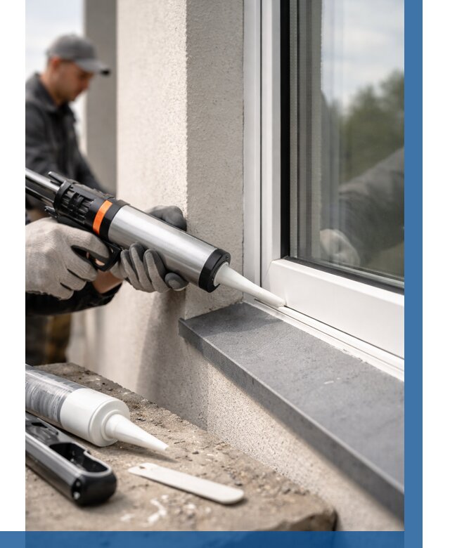 Герметизация монтажных швов окон в Видном от 673 р. | ВЫСОТНИК-Вдн