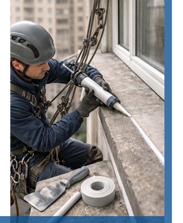 Герметизация балконного козырька в Видном от 4658 р. | ВЫСОТНИК-Вдн