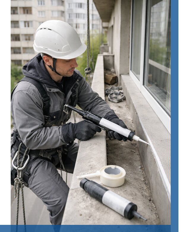 Герметизация швов лоджии в Видном от 4658 р. | ВЫСОТНИК-Вдн