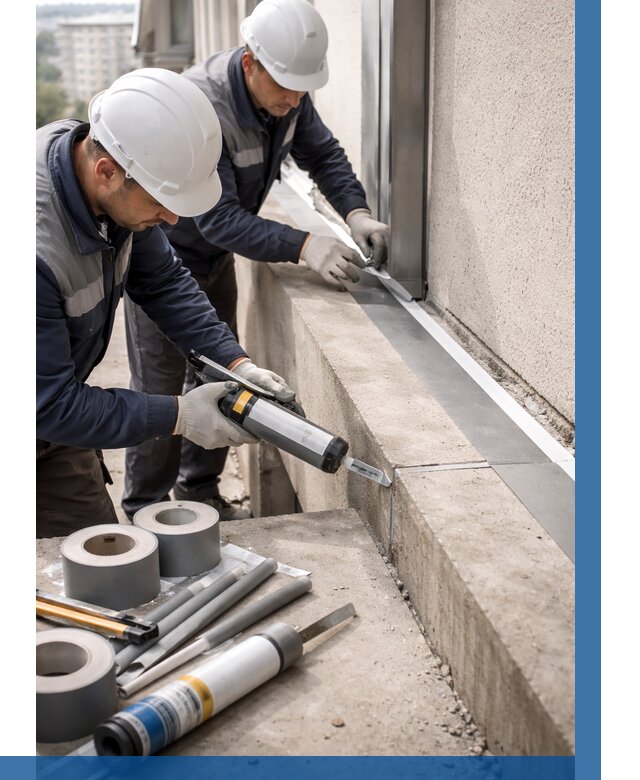 Герметизация примыкания балкона в Видном от 4658 р. | ВЫСОТНИК-Вдн