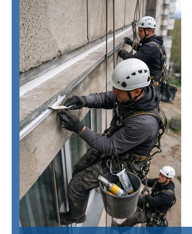 Герметизация примыкания балкона в Видном под ключ с гарантией