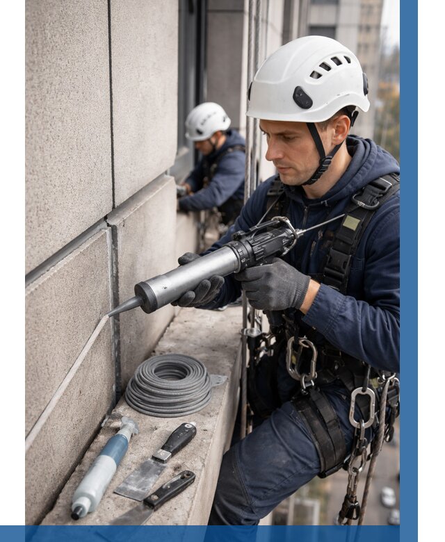 Герметизация деформационных швов фасада в Видном от 725 | ВЫСОТНИК-Вдн