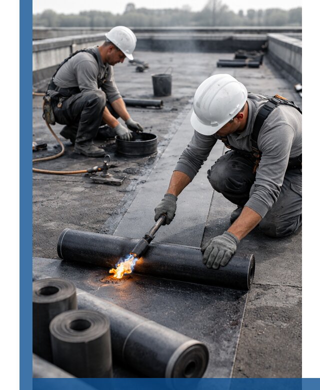 Ремонт рулонной кровли в Видном герметизация и восстановление