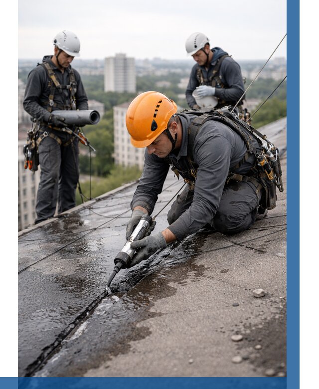 Устранение протечек кровли в Видном от 12420 р. | ВЫСОТНИК-Вдн