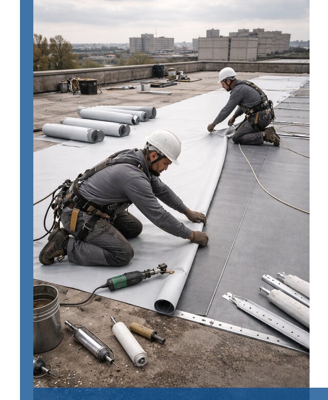 Монтаж мембранной кровли в Видном для промышленных зданий