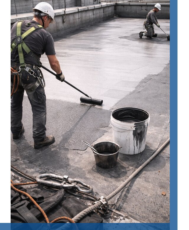 Гидроизоляция кровли жидкой резиной в Видном от 518 р. | ВЫСОТНИК-Вдн