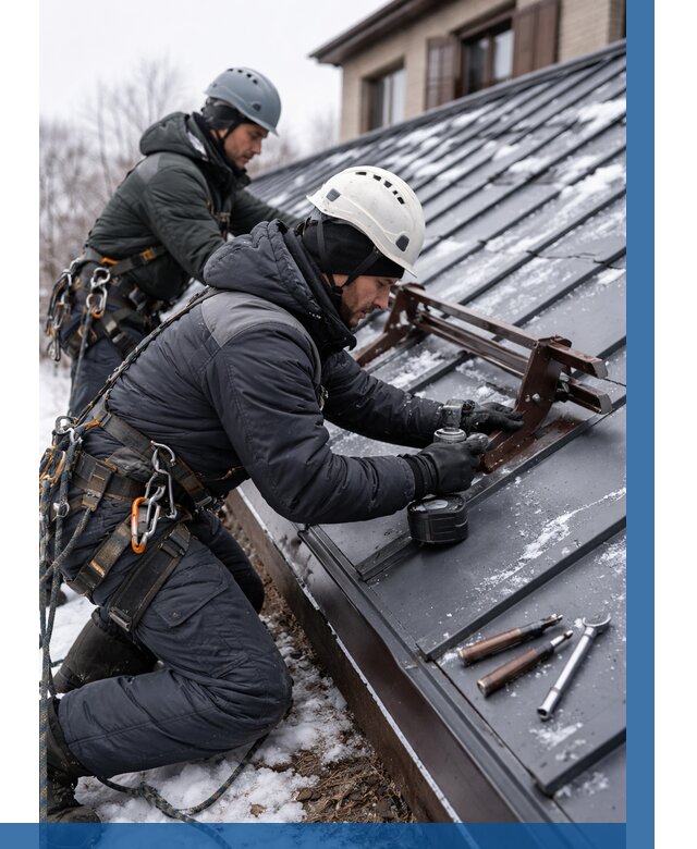 Монтаж снегозадержателей в Видном от 466 р. | ВЫСОТНИК-Вдн