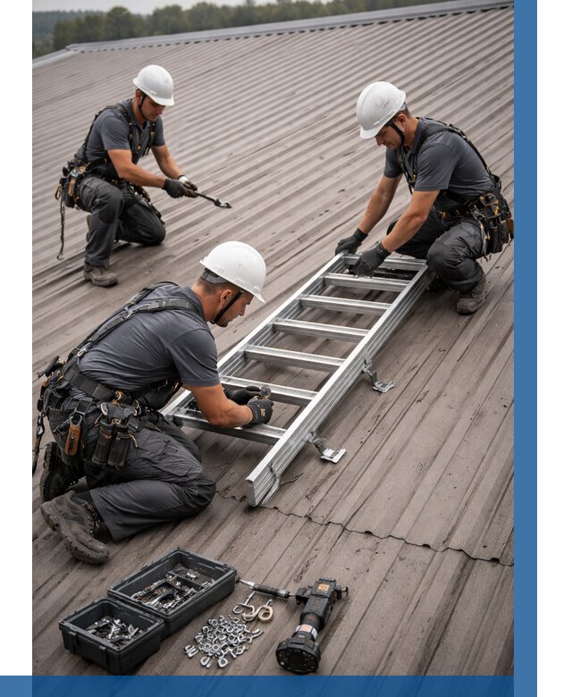 Монтаж кровельной лестницы в Видном от 4658 р. | ВЫСОТНИК-Вдн