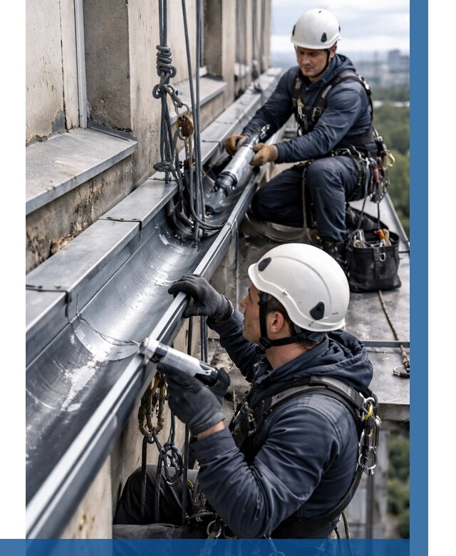 Ремонт водосточных желобов в Видном от 6728 р. | ВЫСОТНИК-Вдн