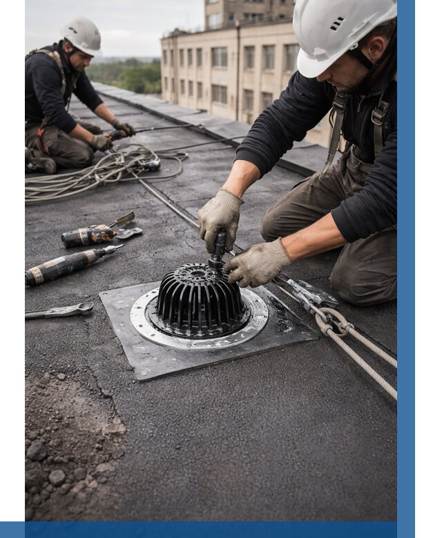 Установка водосточных воронок в Видном цена от 3623 р. | ВЫСОТНИК-Вдн