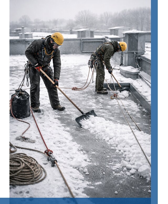 Очистка крыши от снега в Видном от 7763 р. | ВЫСОТНИК-Вдн