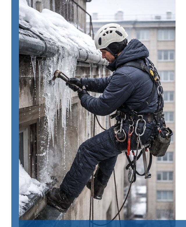 Удаление наледи и чистка водостоков в Видном оперативно и безопасно