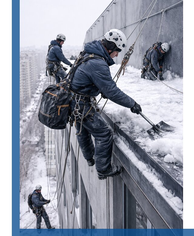 Абонентское обслуживание кровли зимой в Видном регулярный уход