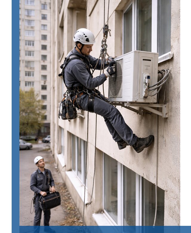 Демонтаж внешнего блока кондиционера в Видном профессионально