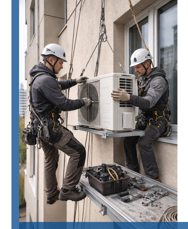 Перенос внешнего блока кондиционера в Видном с монтажом и крепежом