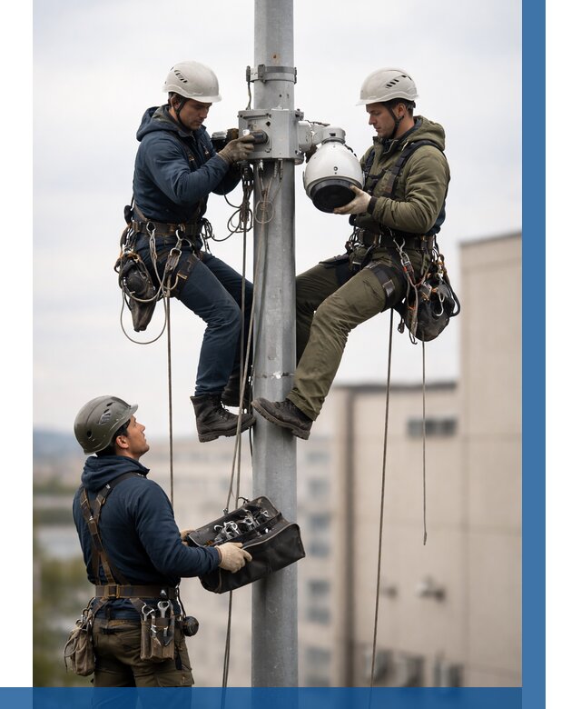 Установка видеокамер на мачте в Видном от 8798 р. | ВЫСОТНИК-Вдн