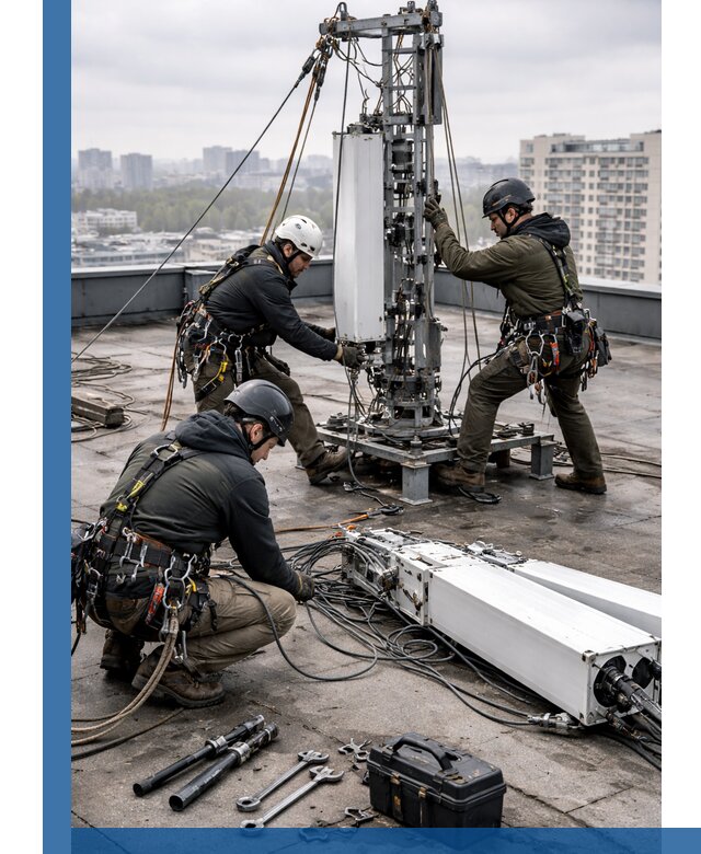 Демонтаж антенн на крыше зданий в Видном с гарантией