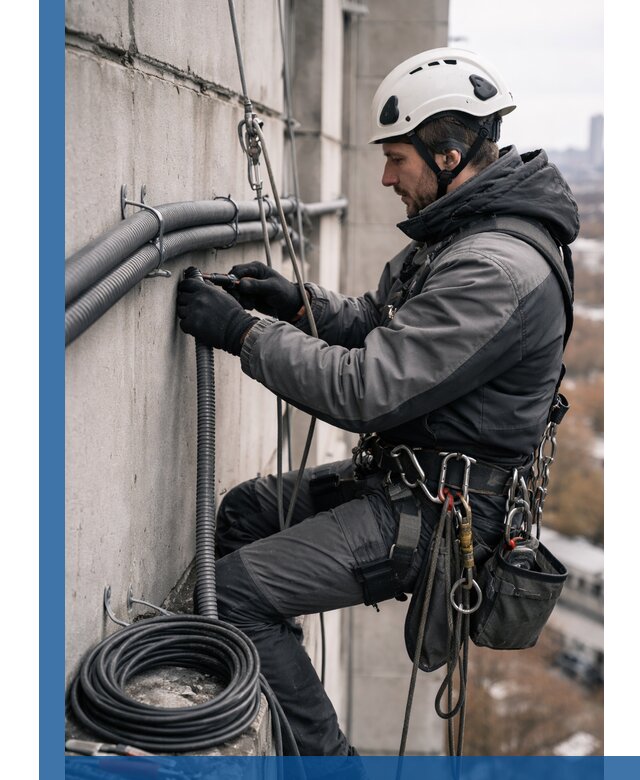 Профессиональный монтаж гофры для кабеля в Видном с гарантией