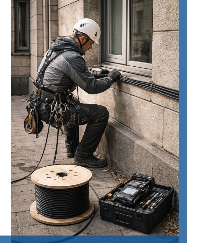 Прокладка оптоволоконного кабеля в Видном от 828 р. | ВЫСОТНИК-Вдн