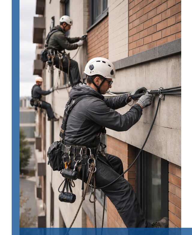 Крепление кабеля на фасаде монтаж и крепеж в Видном