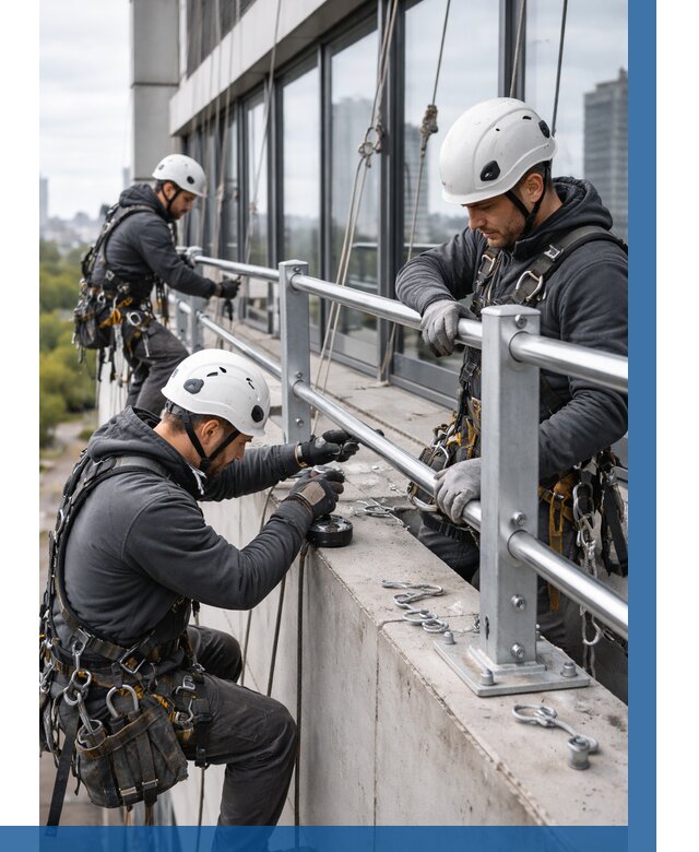 Монтаж ограждений на высоте в Видном, от 1242 р. | ВЫСОТНИК-Вдн