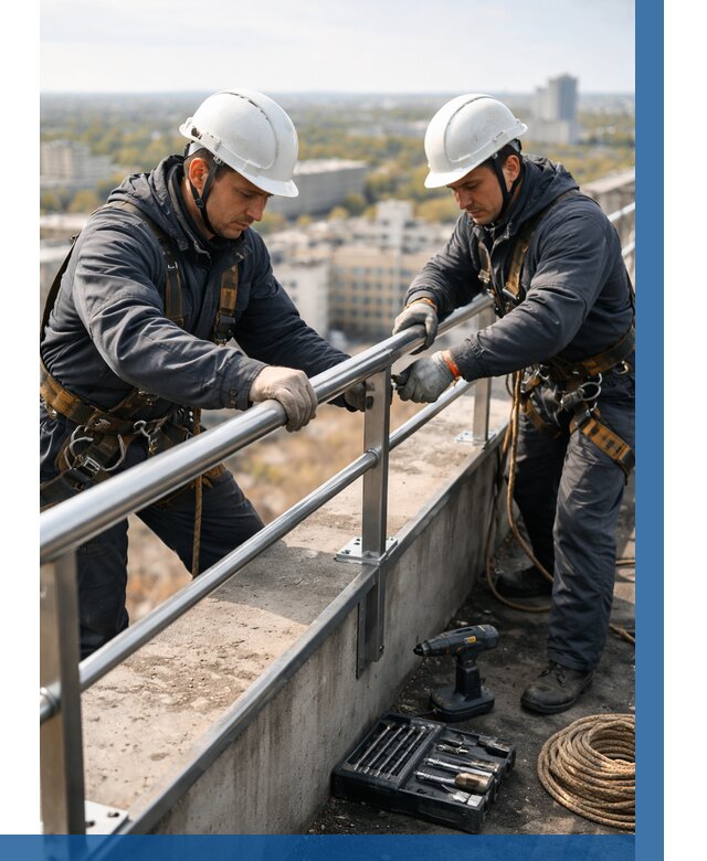 Монтаж перил на высоте в Видном от 2588 р. | ВЫСОТНИК-Вдн