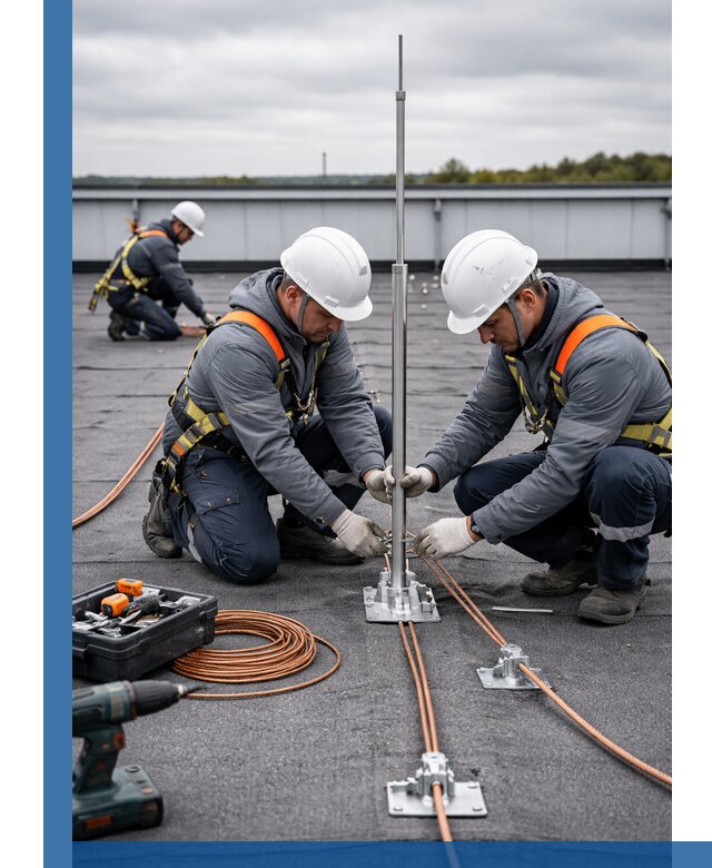 Монтаж молниезащиты на кровле в Видном под ключ с гарантией