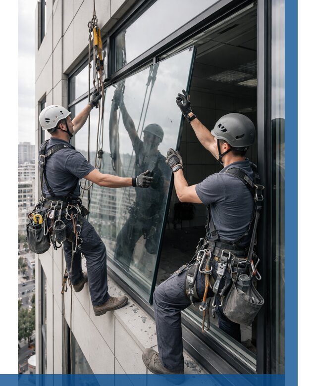 Замена стеклопакетов на высоте в Видном от 5693 р. | ВЫСОТНИК-Вдн