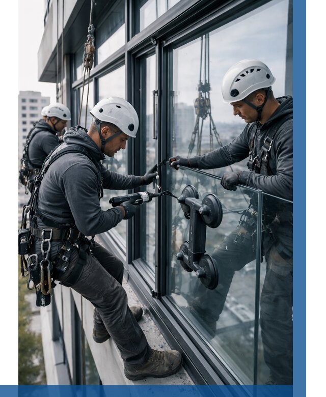 Витражное остекление зданий в Видном от 3623 р. | ВЫСОТНИК-Вдн