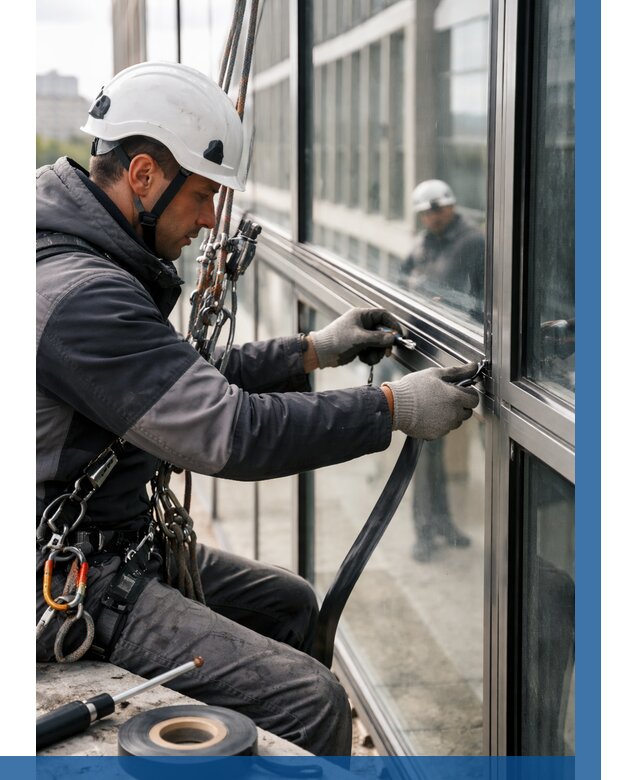 Ремонт витражных конструкций в Видном от 3623 р. | ВЫСОТНИК-Вдн