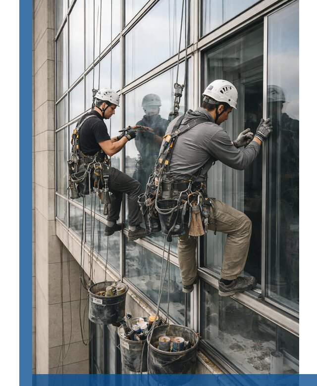 Ремонт витражных конструкций и фасадного остекления в Видном