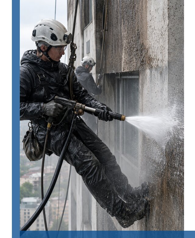 Гидроструйная очистка фасадов и конструкций в Видном