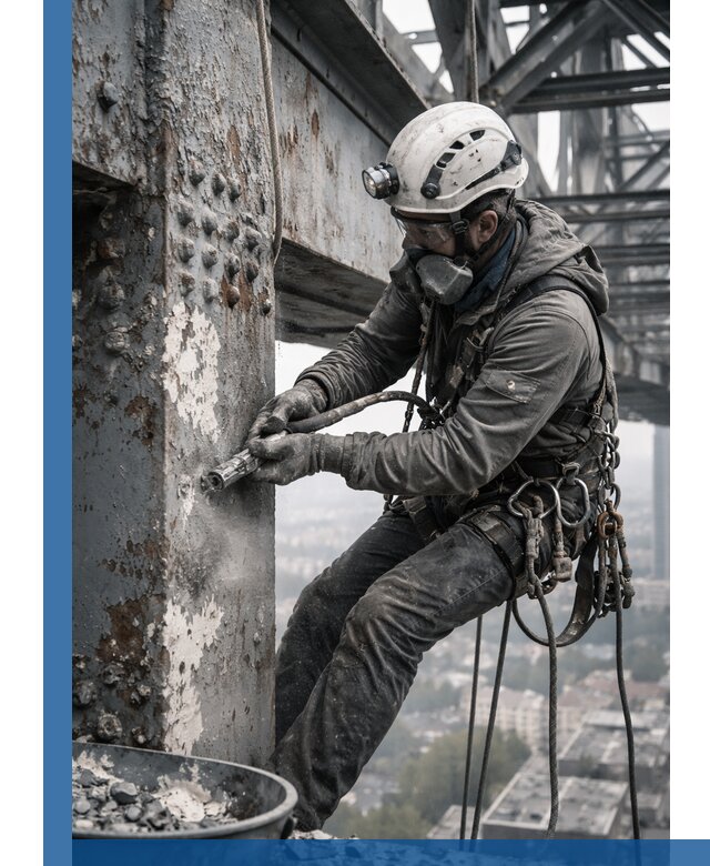 Удаление старой краски с металлических конструкций в Видном