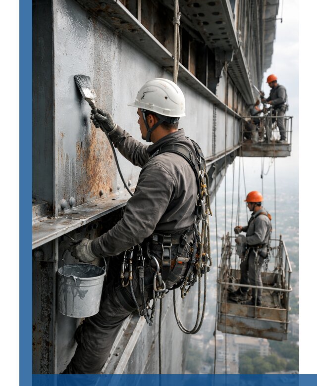 Покраска металлоконструкций на высоте в Видном профессионально