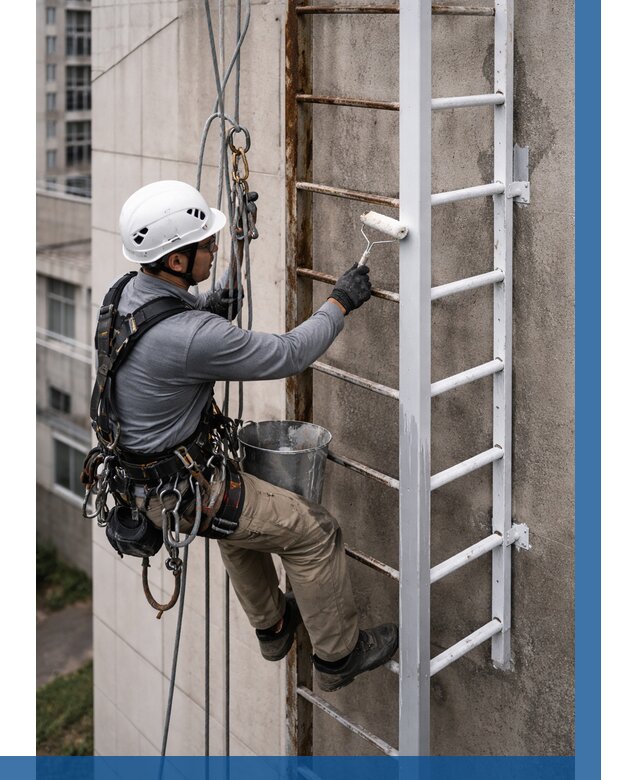Покраска пожарных лестниц в Видном от 4658 р. | ВЫСОТНИК-Вдн